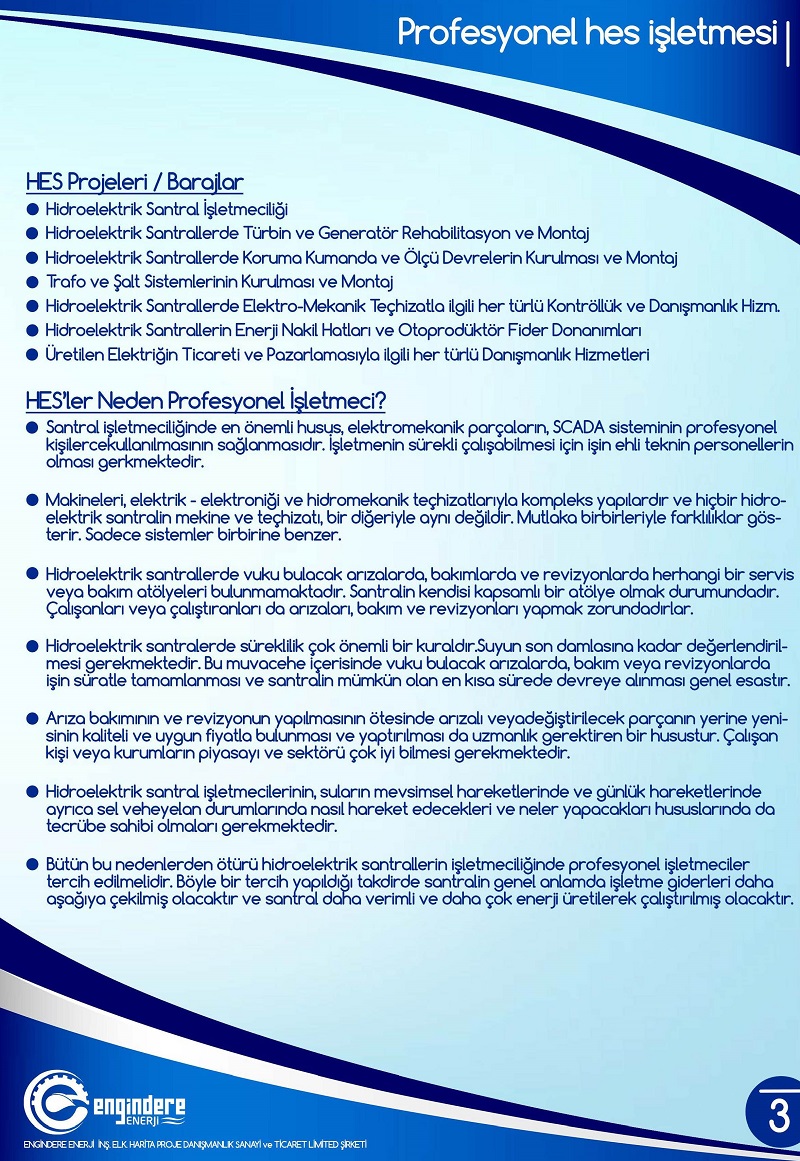 ENGİNDERE ENERJİ